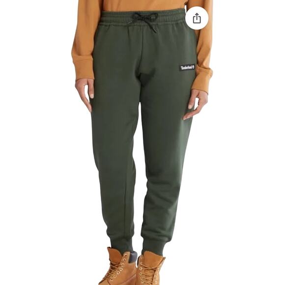 Timberland Men Vintage Green Linear Logo Sweatpants - Size: XXL - Picture 2 of 4